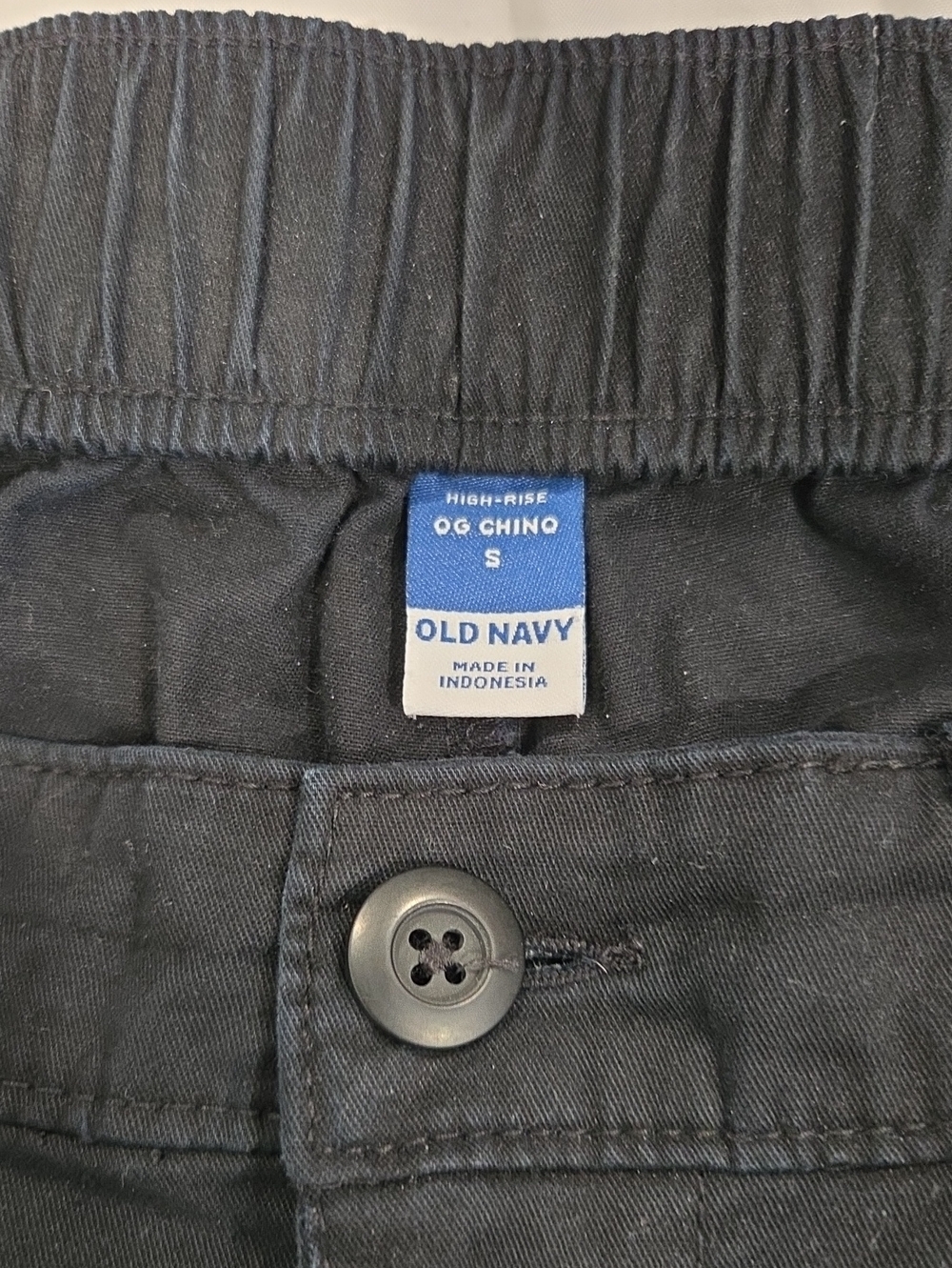 Old Navy Women's Black High-Rise OG Chino Jeans - Elastic Waist